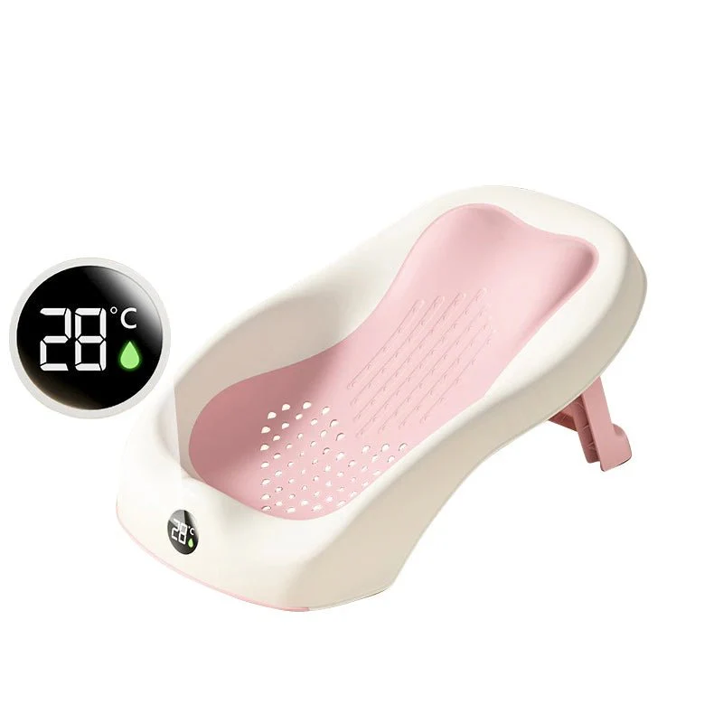 Folding Baby Bath Tub – Non-Slip Newborn Shower Support - Image 9