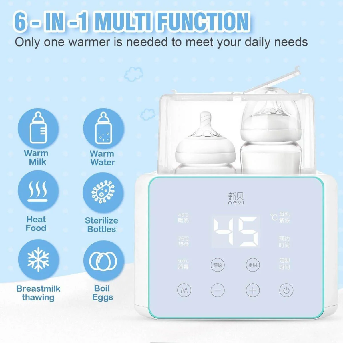6 in 1 Function Baby Bottle Warmer & Sterilizer - Image 3