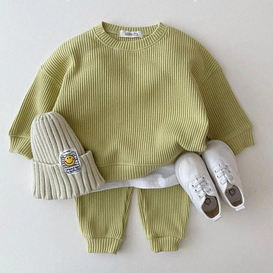 Baby Cotton Tracksuit Pullover Set - Image 6