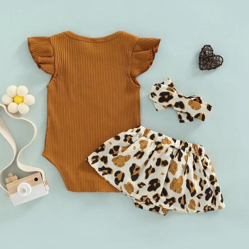 Baby Girl Animal Print Outfit - Image 3