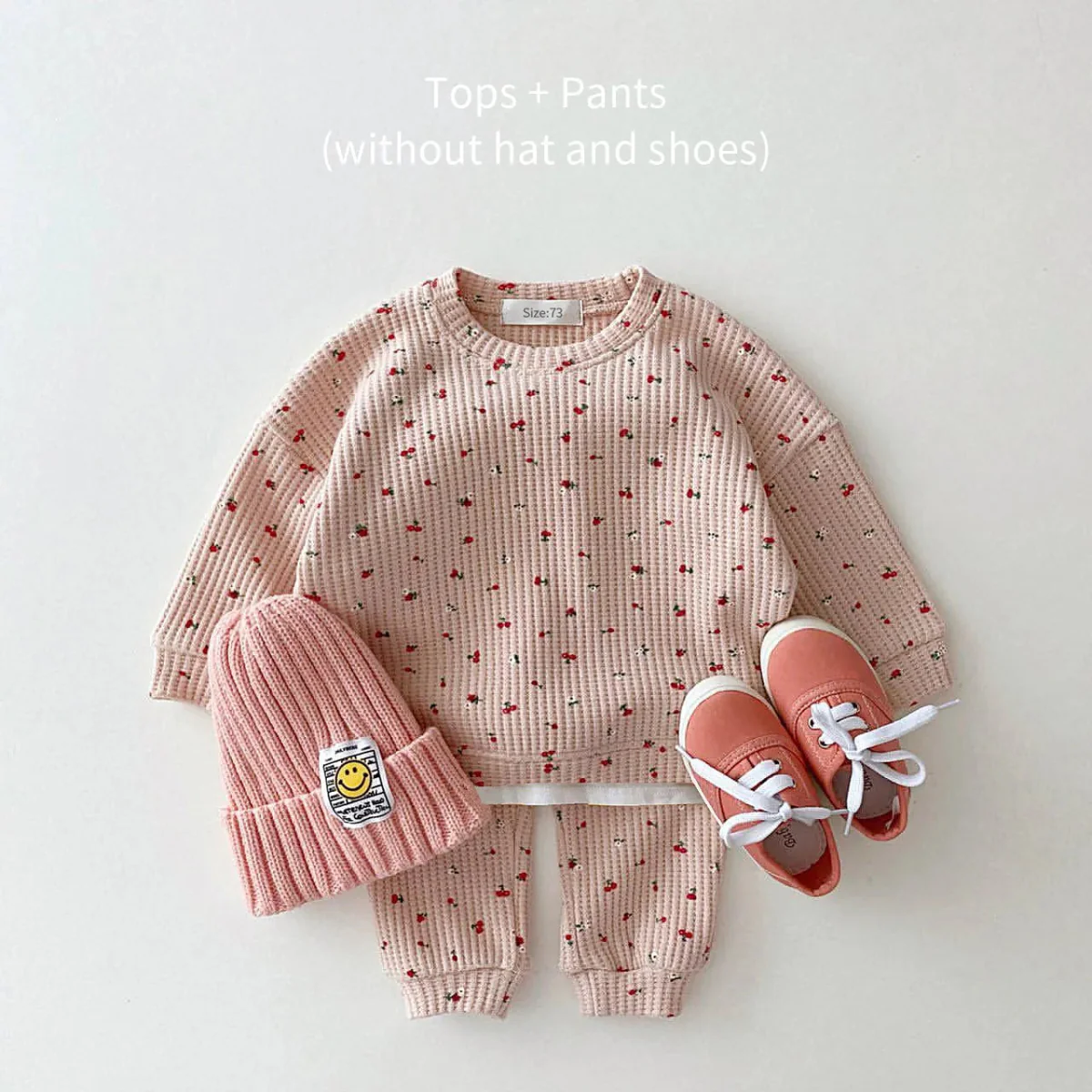 Baby Girl Waffle Cotton Set - Image 4