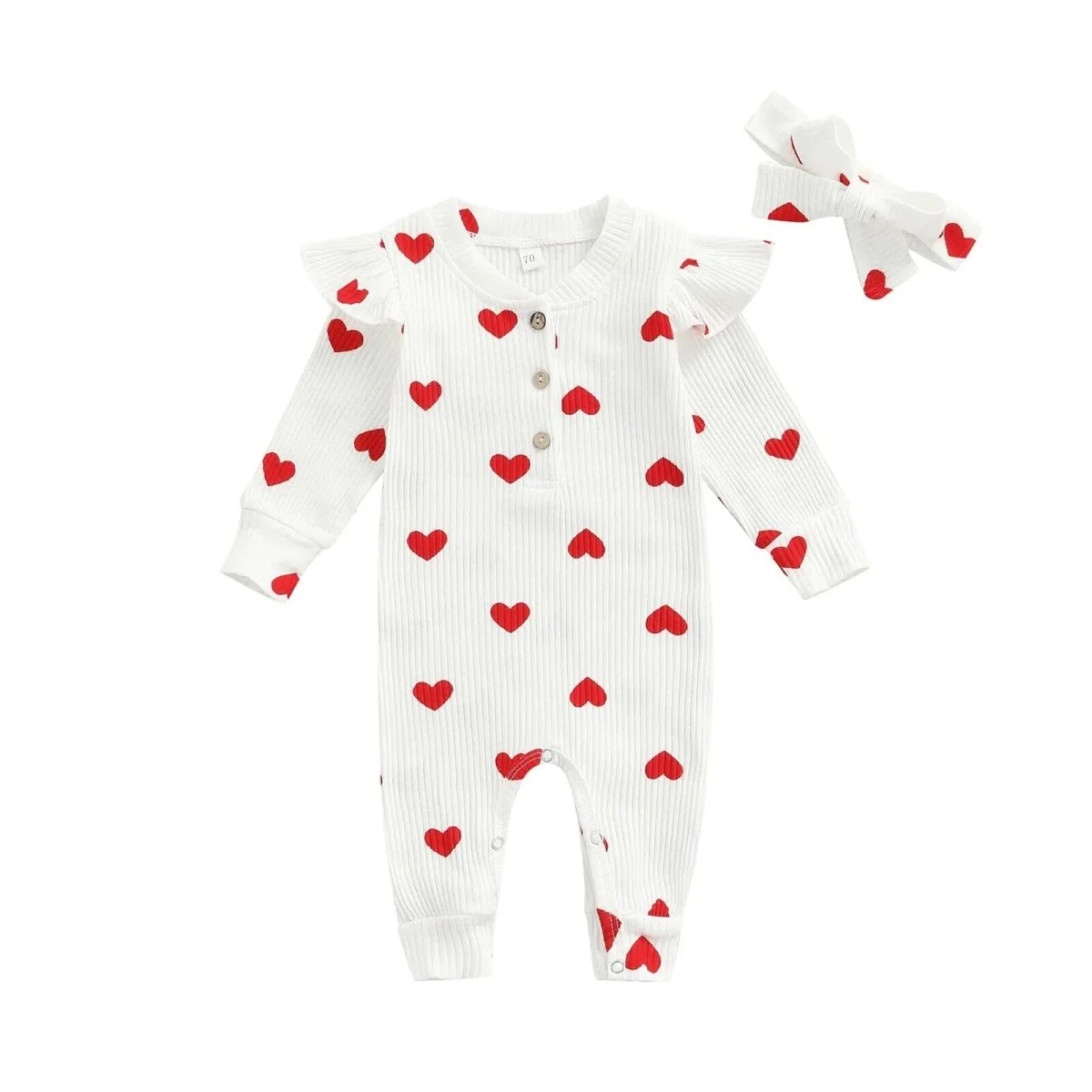 Baby Valentine's Day Jumpsuit - Image 3