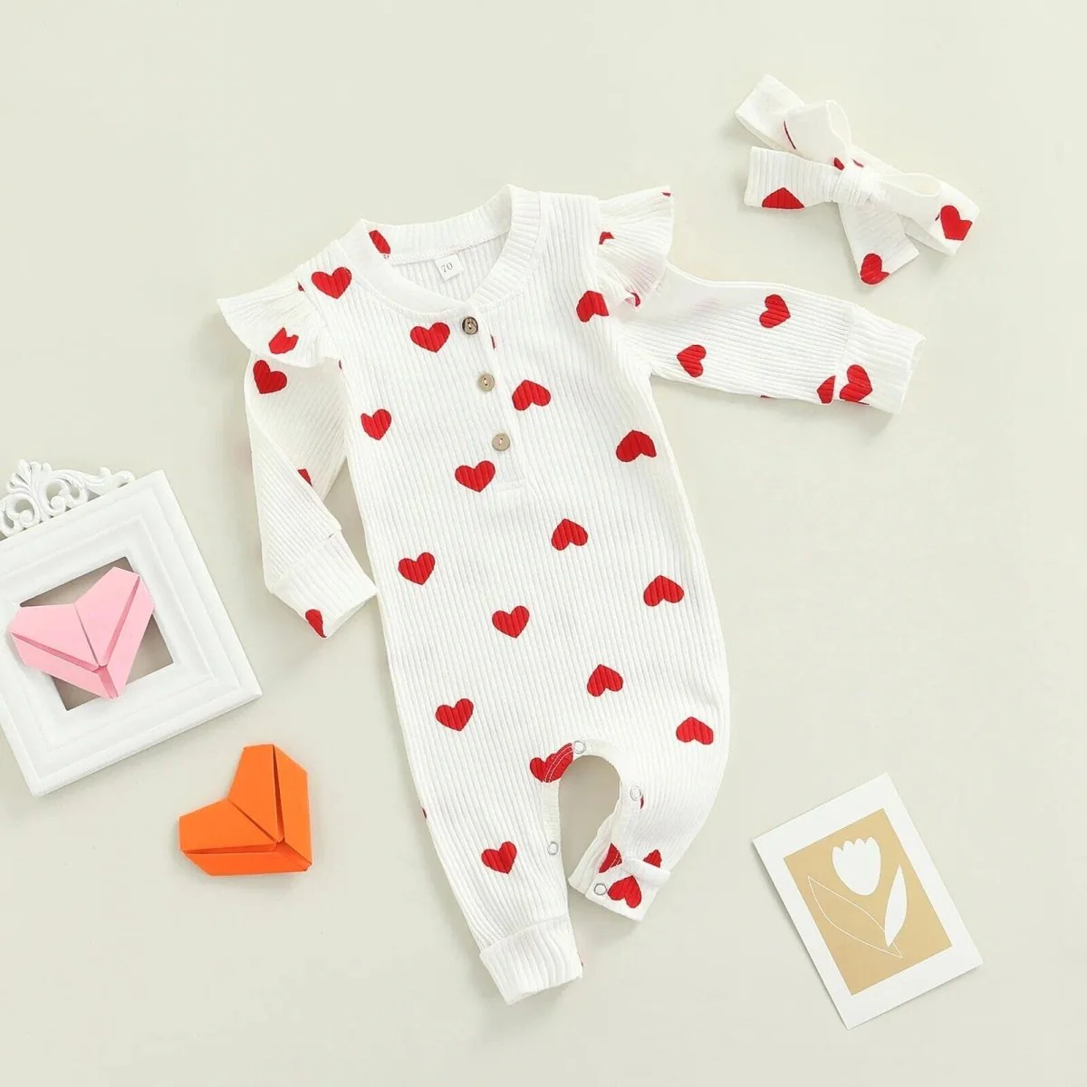 Baby Valentine's Day Jumpsuit - Image 5