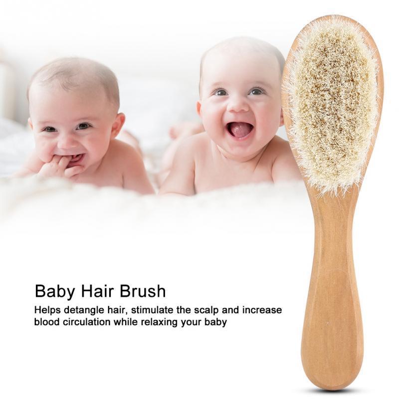 Natural Wool Baby Wooden Brush - Image 7