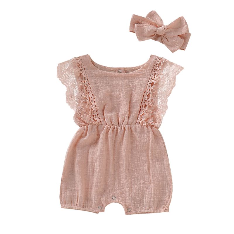 Baby Girl Lace Romper - Image 3