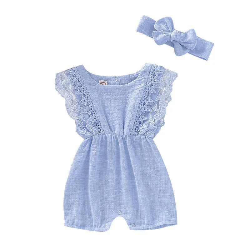 Baby Girl Lace Romper - Image 4
