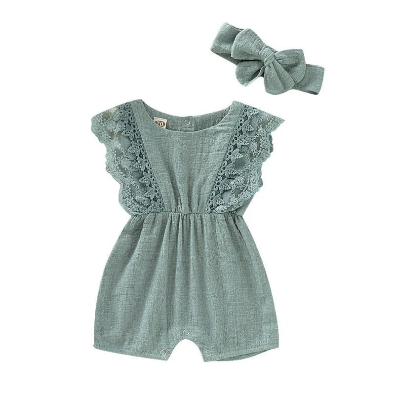 Baby Girl Lace Romper - Image 6