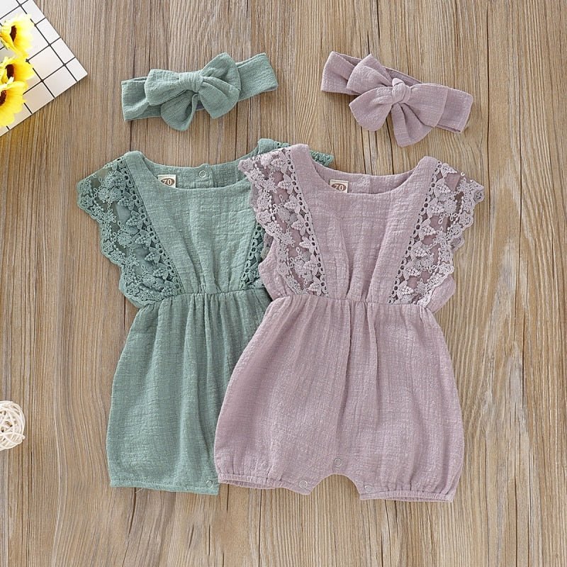 Baby Girl Lace Romper - Image 7