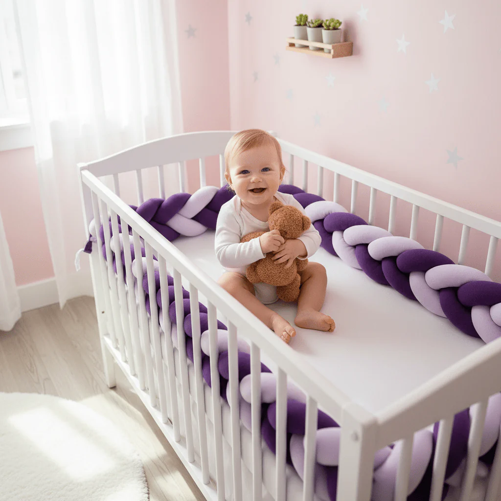 Soft Braid Crib Guard - CozyKnot™ - Image 3