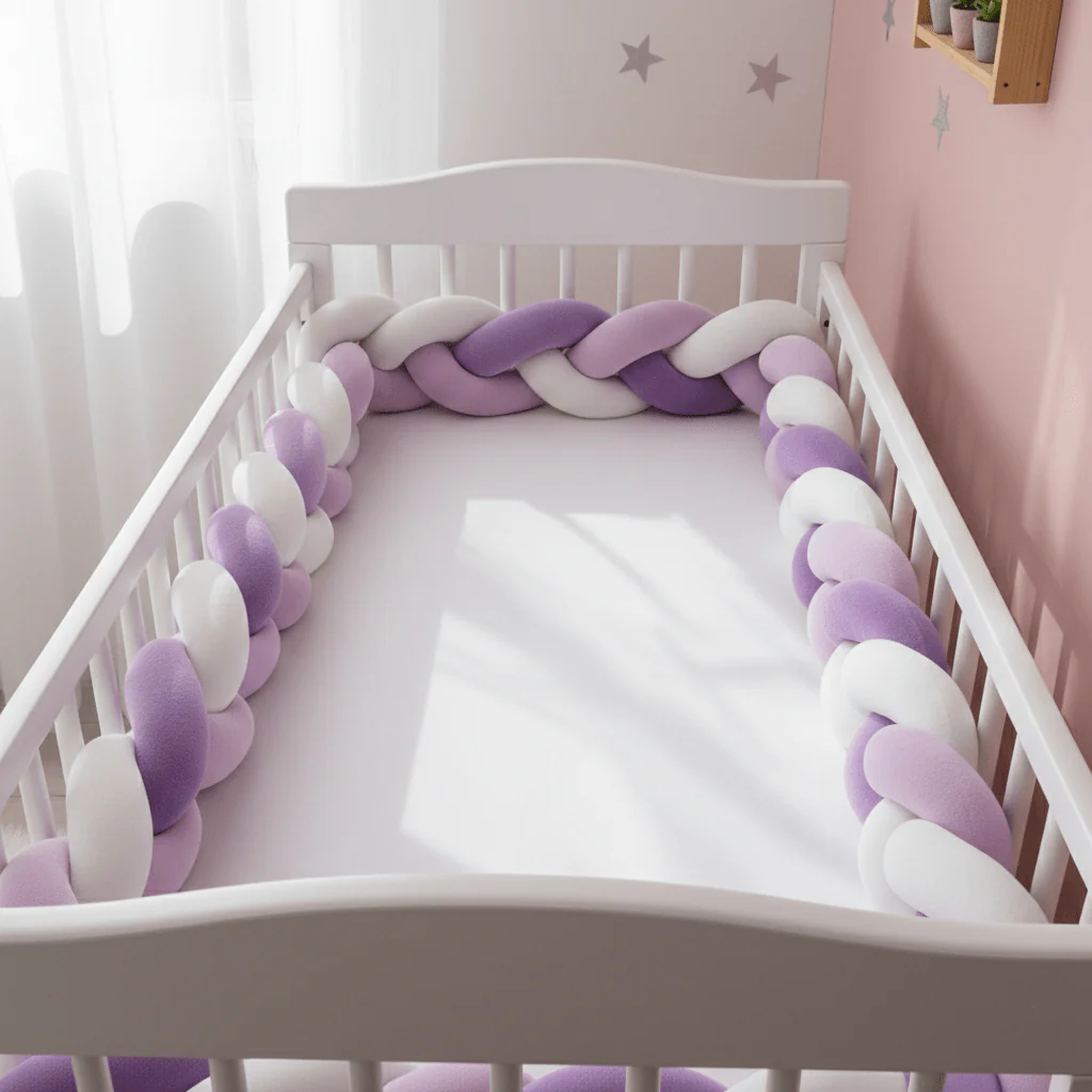 Soft Braid Crib Guard - CozyKnot™ - Image 6